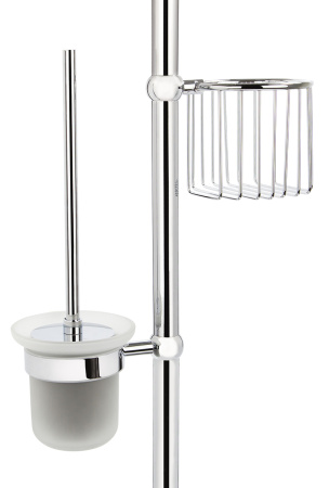 KH-2615 Напольный держатель для туалетной бумаги и ёршика KAISER хром (нерж)